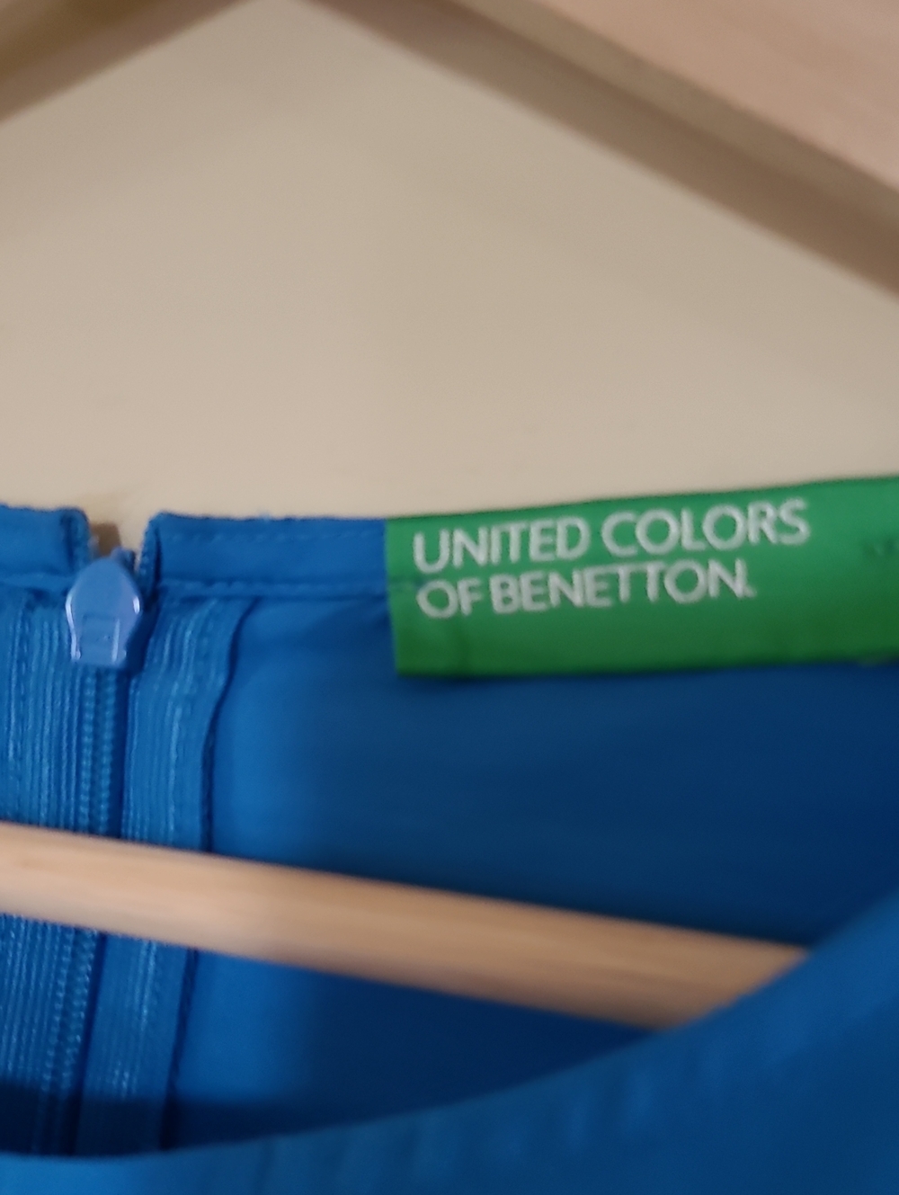 United Colors Of Benetton Kadin 100% Cotton Sleeveless A-Line Mini Dress Blue - Picture 5 of 17